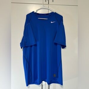 Nike Pro Dri Fit Fitted T-Shirt Men's 2XL Blue Short Sleeve Athletic 703104-480